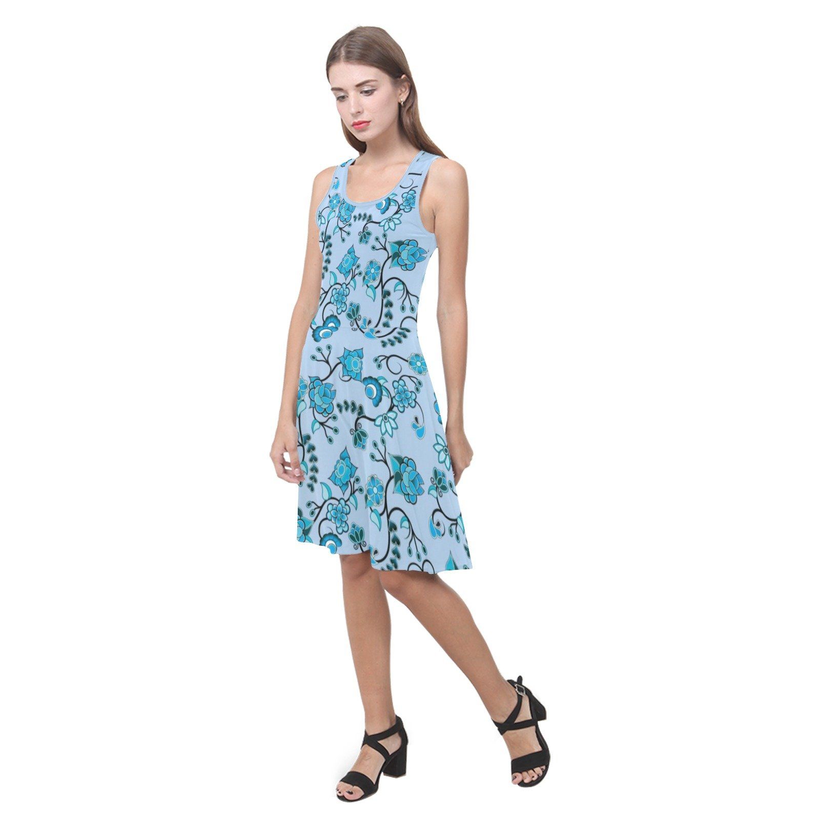 Blue Floral Amour Atalanta Sundress (Model D04) Atalanta Sundress (D04) e-joyer 