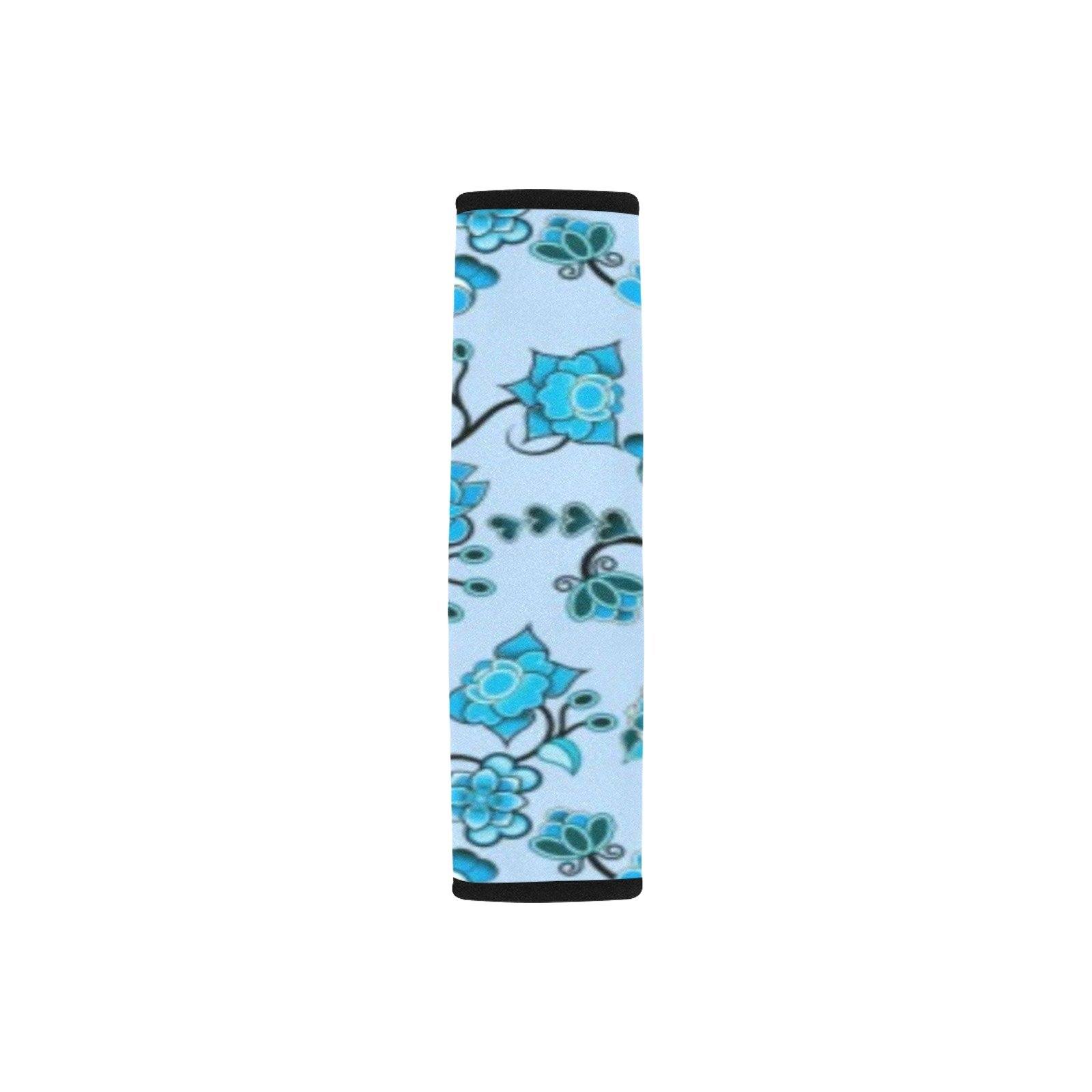 Blue Floral Amour Car Seat Belt Cover 7''x12.6'' (Pack of 2) Car Seat Belt Cover 7x12.6 (Pack of 2) e-joyer