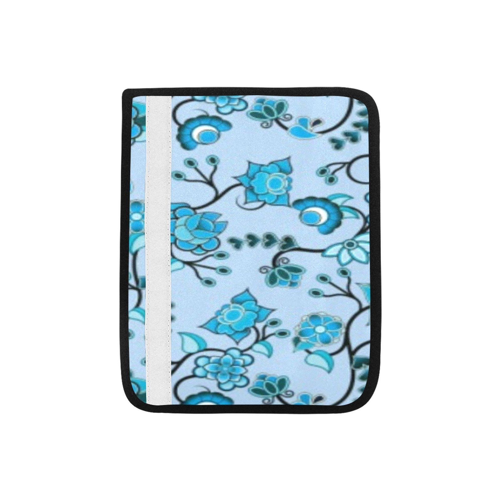 Blue Floral Amour Car Seat Belt Cover 7''x12.6'' (Pack of 2) Car Seat Belt Cover 7x12.6 (Pack of 2) e-joyer