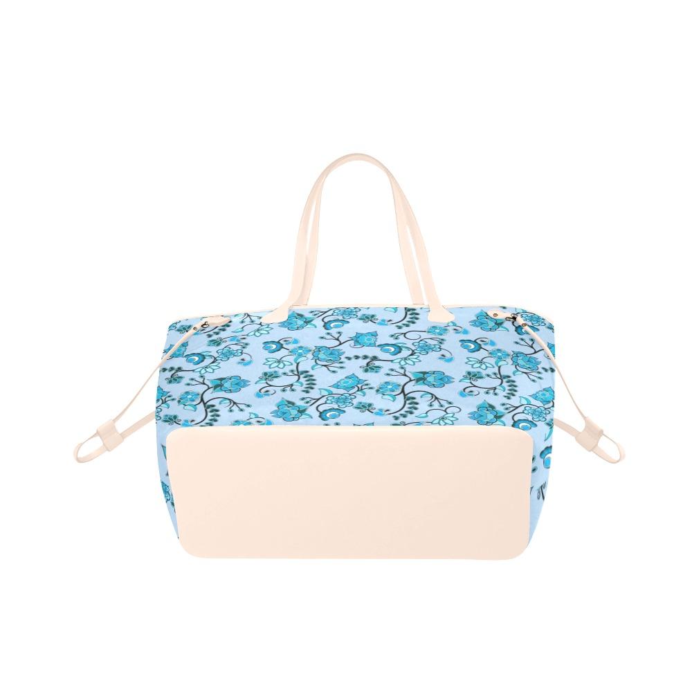 Blue Floral Amour Clover Canvas Tote Bag (Model 1661) Clover Canvas Tote Bag (1661) e-joyer