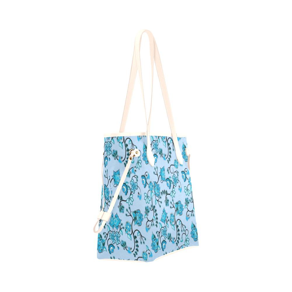 Blue Floral Amour Clover Canvas Tote Bag (Model 1661) Clover Canvas Tote Bag (1661) e-joyer