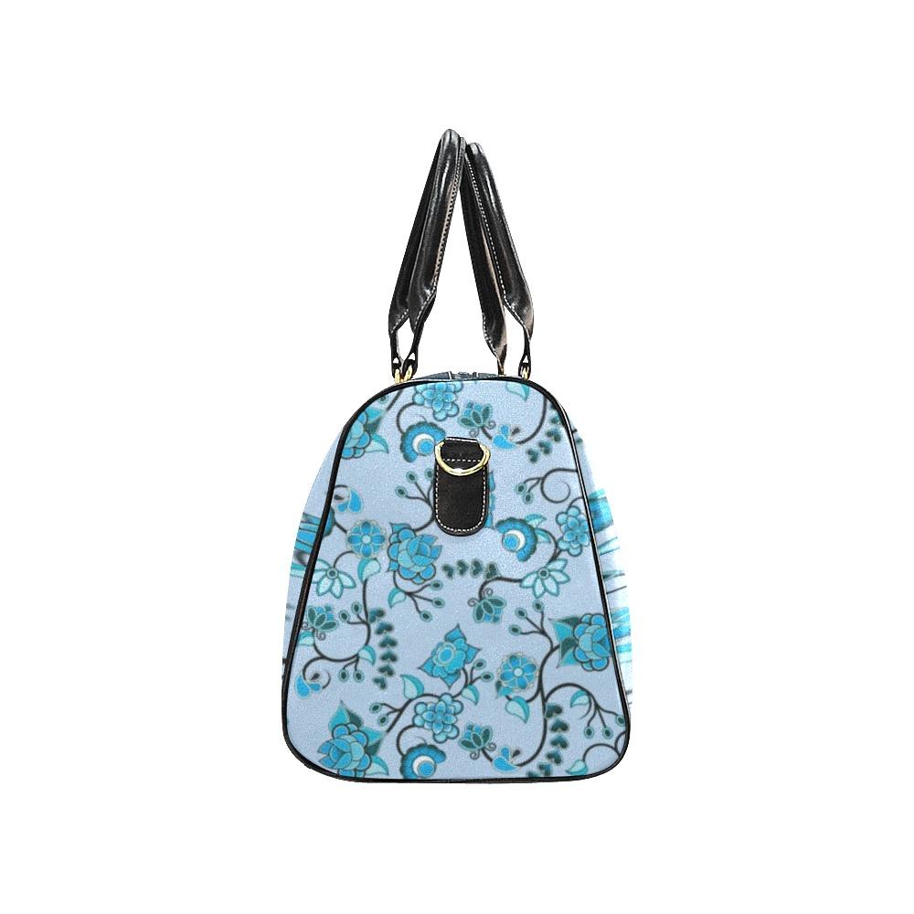 Blue Floral Amour New Waterproof Travel Bag/Small (Model 1639) bag e-joyer