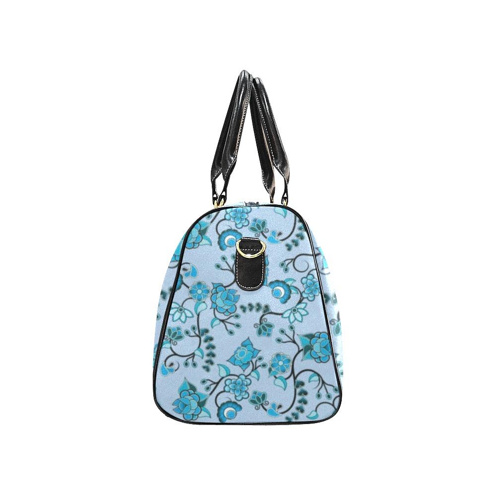 Blue Floral Amour New Waterproof Travel Bag/Small (Model 1639) bag e-joyer
