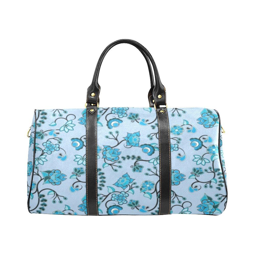 Blue Floral Amour New Waterproof Travel Bag/Small (Model 1639) bag e-joyer