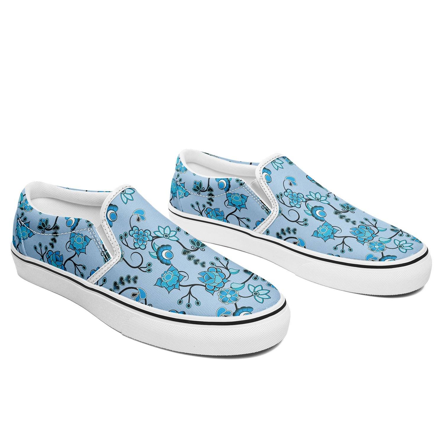 Blue Floral Amour Otoyimm Canvas Slip On Shoes otoyimm Herman