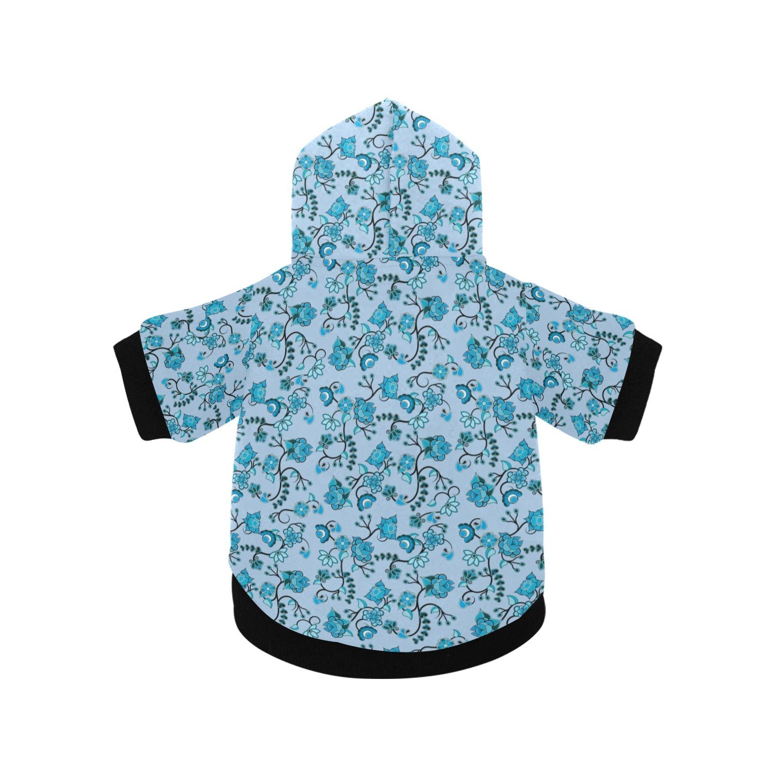 Blue Floral Amour Pet Dog Hoodie Pet Dog Hoodie e-joyer