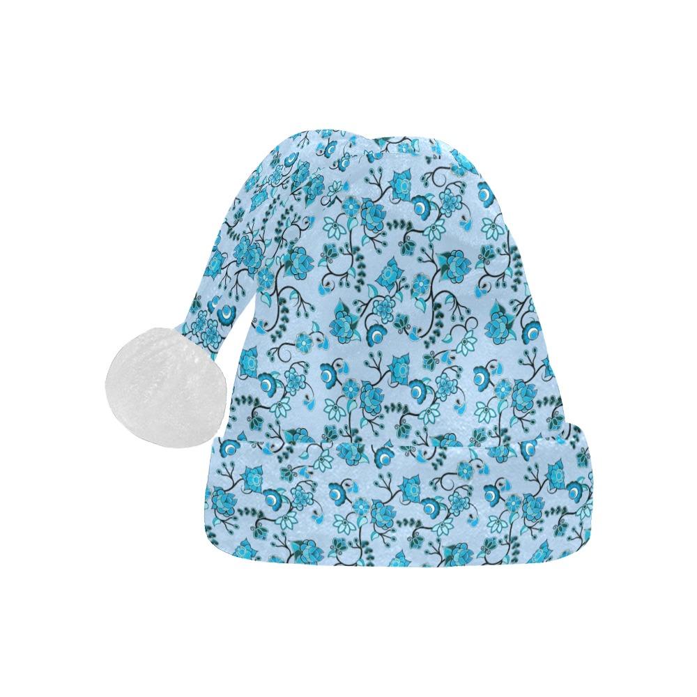 Blue Floral Amour Santa Hat Santa Hat e-joyer