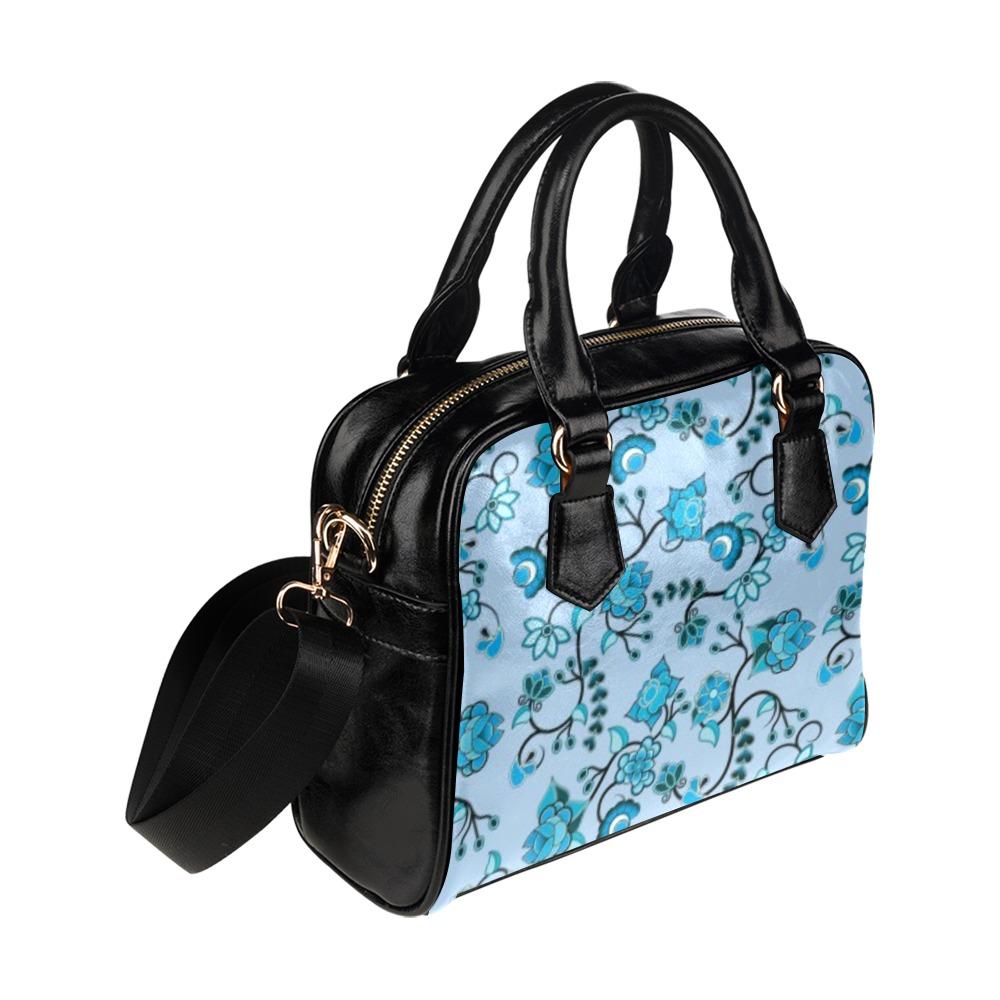Blue Floral Amour Shoulder Handbag (Model 1634) Shoulder Handbags (1634) e-joyer