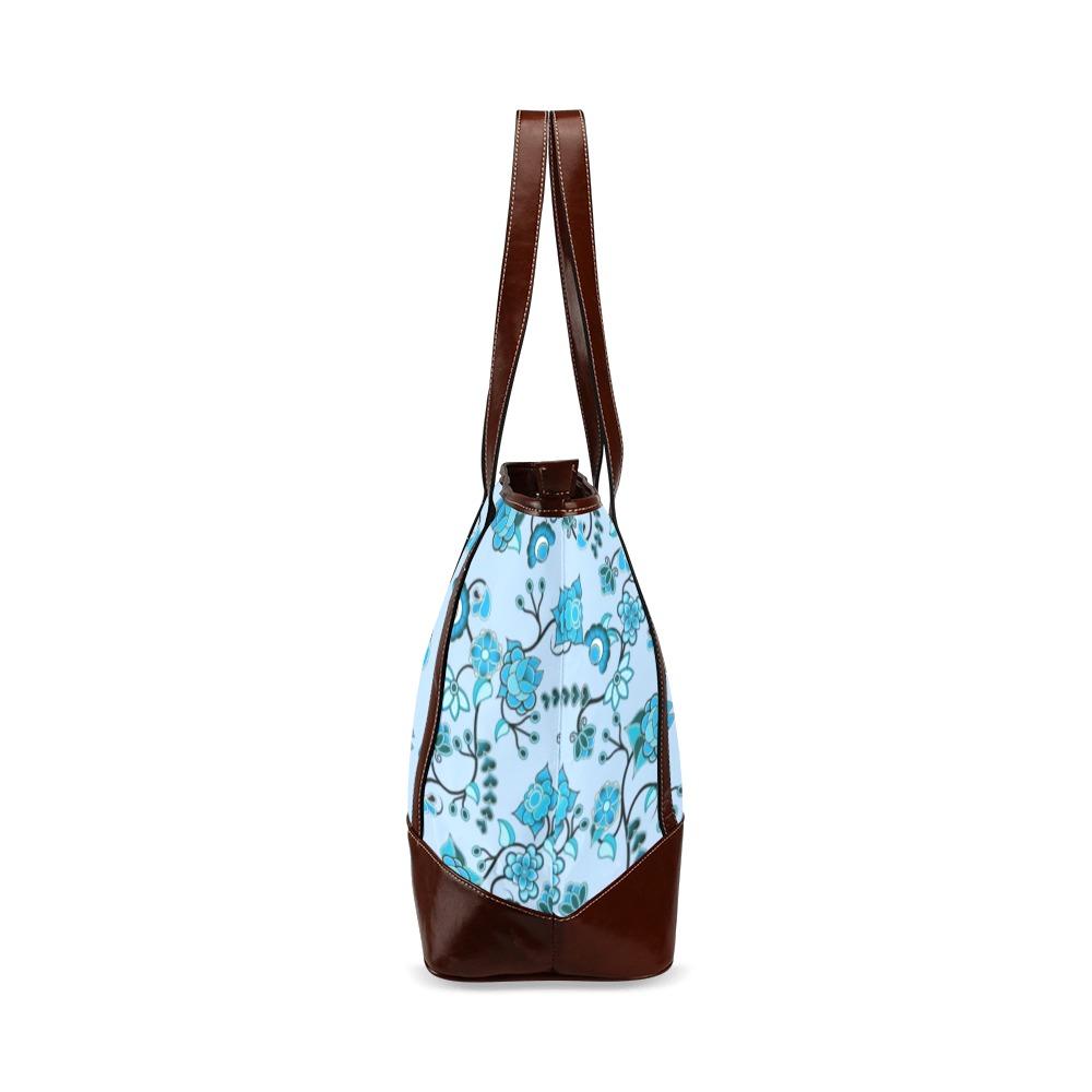 Blue Floral Amour Tote Handbag (Model 1642) Tote Handbags (1642) e-joyer