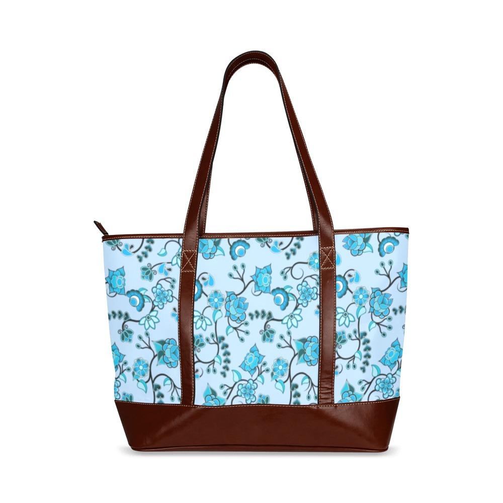 Blue Floral Amour Tote Handbag (Model 1642) Tote Handbags (1642) e-joyer