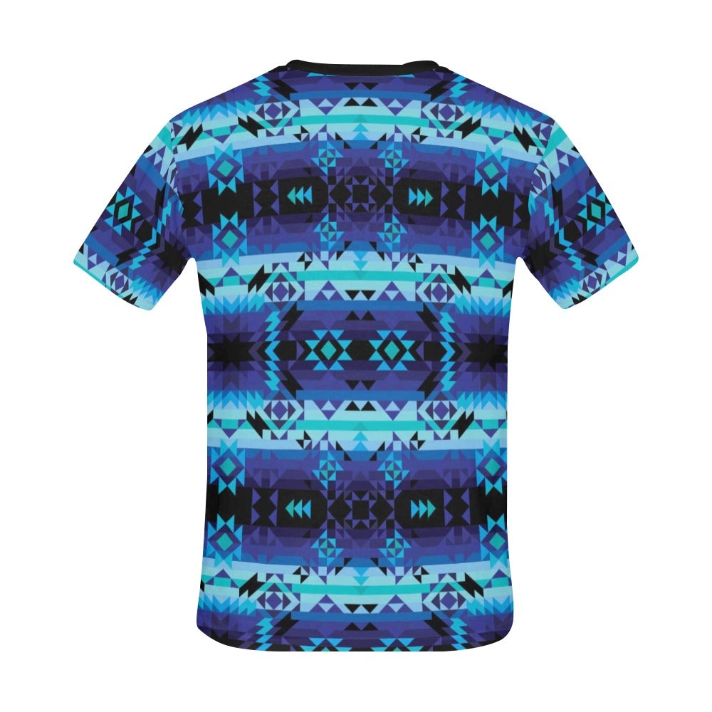 Blue Star All Over Print T-Shirt for Men (USA Size) (Model T40) All Over Print T-Shirt for Men (T40) e-joyer