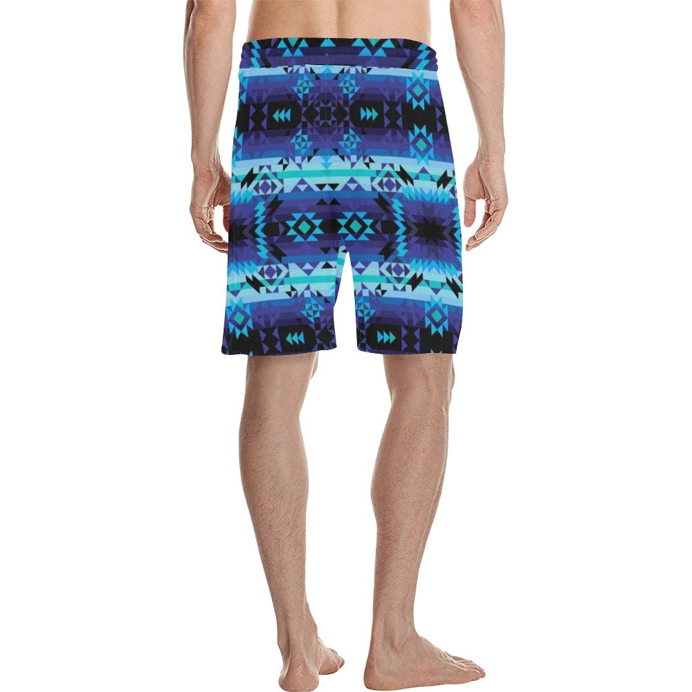 Blue Star Men's All Over Print Casual Shorts (Model L23) short e-joyer