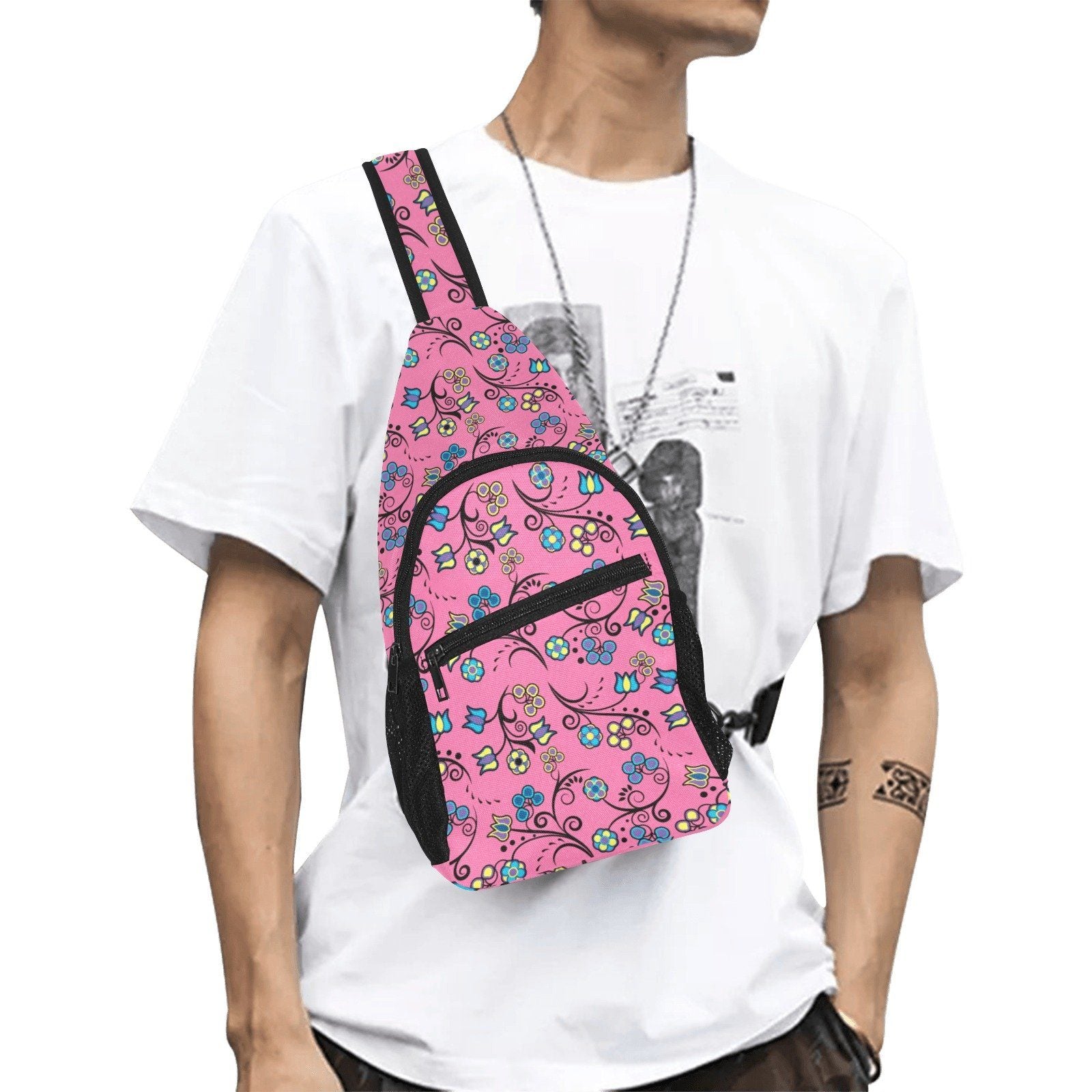 Blue Trio Bubblegum All Over Print Chest Bag (Model 1719) All Over Print Chest Bag (1719) e-joyer 