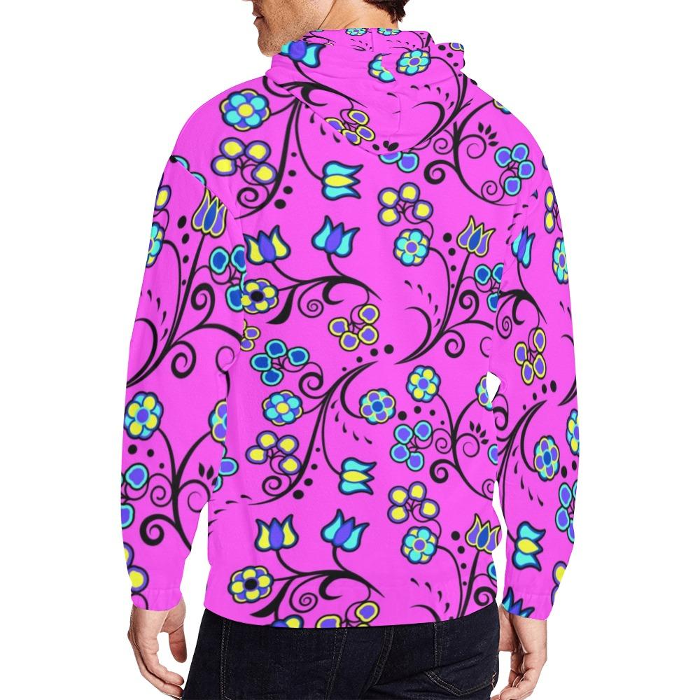 Blue Trio Bubblegum All Over Print Full Zip Hoodie for Men (Model H14) hoodie e-joyer