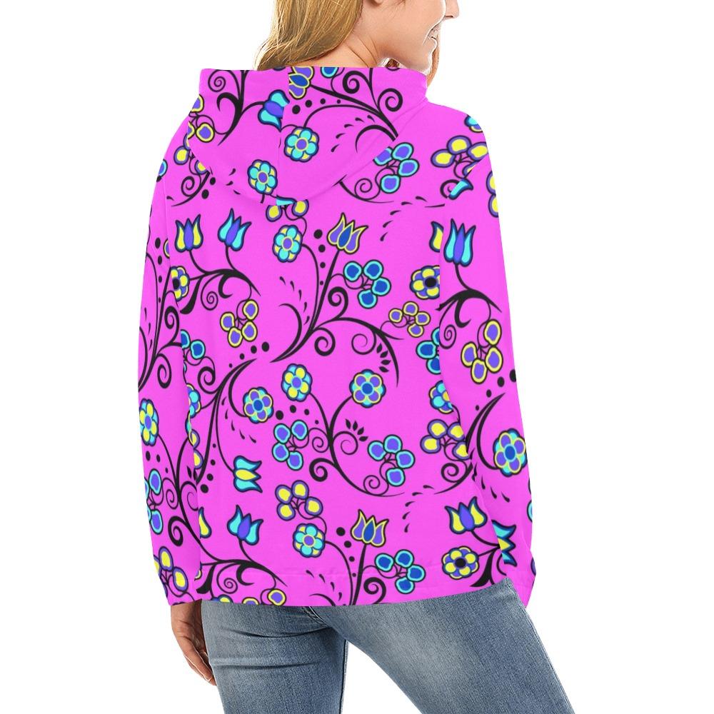 Blue Trio Bubblegum All Over Print Hoodie for Women (USA Size) (Model H13) All Over Print Hoodie for Women (H13) e-joyer