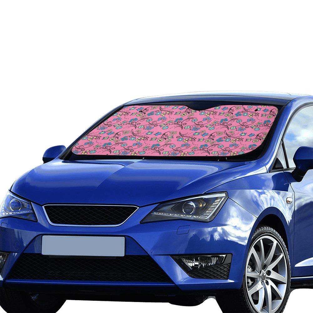 Blue Trio Bubblegum Car Sun Shade 55"x30" Car Sun Shade e-joyer