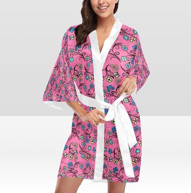 Blue Trio Bubblegum Kimono Robe Artsadd