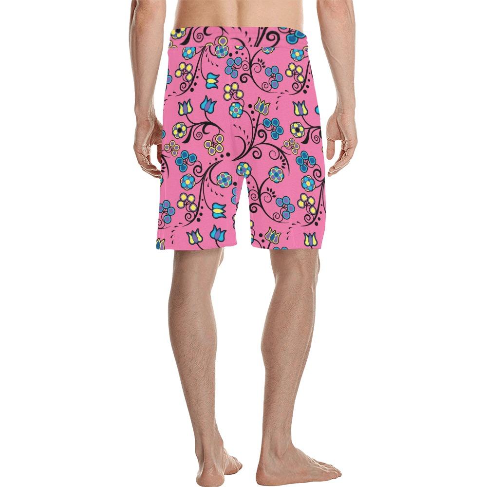 Blue Trio Bubblegum Men's All Over Print Casual Shorts (Model L23) short e-joyer