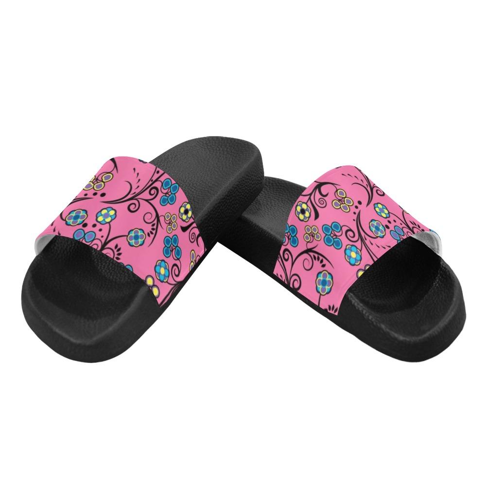 Blue Trio Bubblegum Men's Slide Sandals (Model 057) Men's Slide Sandals (057) e-joyer