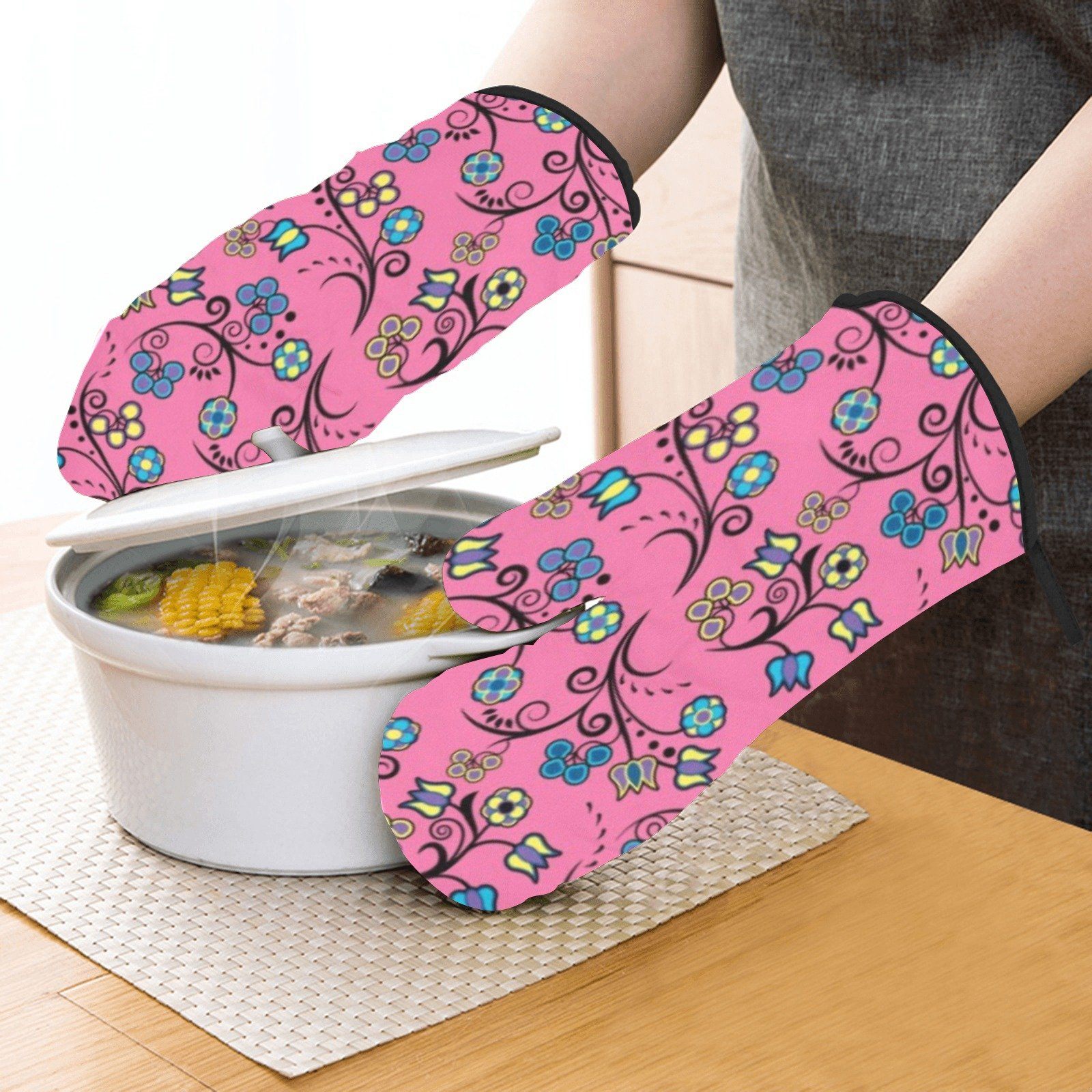 Blue Trio Bubblegum Oven Mitt & Pot Holder Oven Mitt & Pot Holder e-joyer