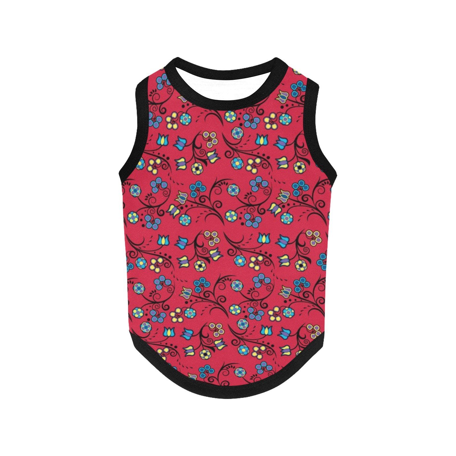 Blue Trio Cardinal All Over Print Pet Tank Top Pet Tank Top e-joyer