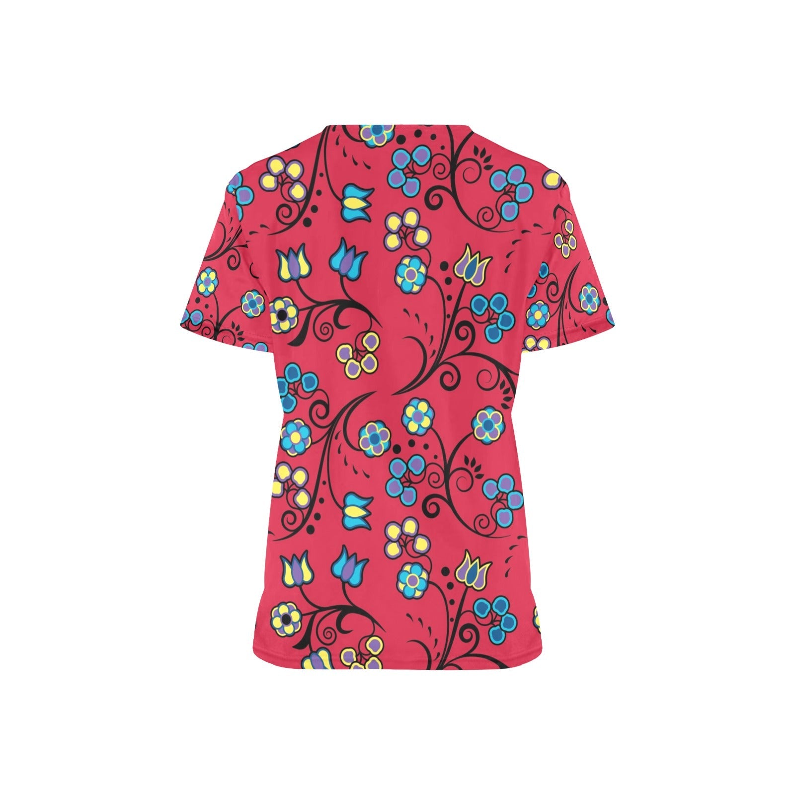 Blue Trio Cardinal All Over Print Scrub Top Scrub Top e-joyer
