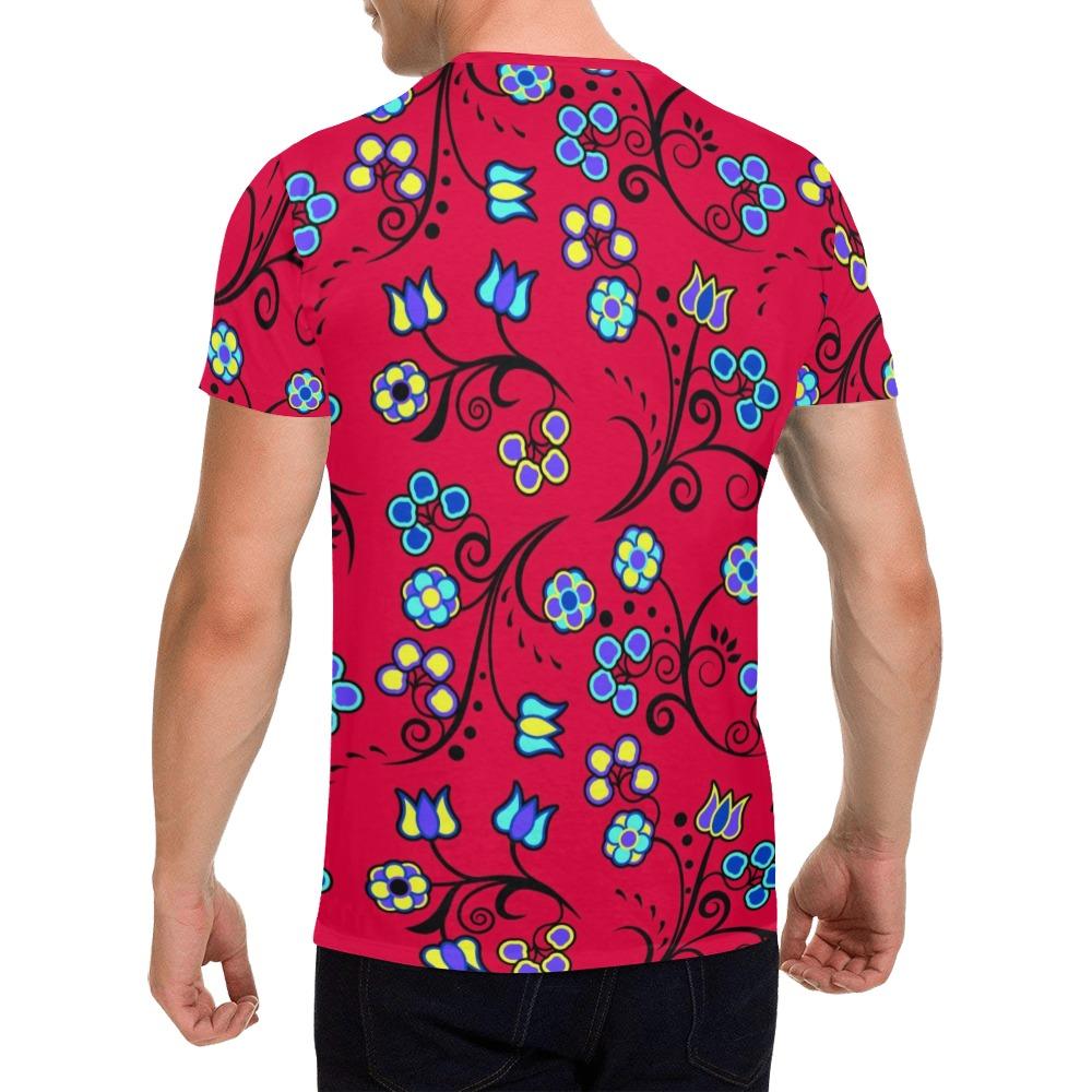 Blue Trio Cardinal All Over Print T-Shirt for Men (USA Size) (Model T40) All Over Print T-Shirt for Men (T40) e-joyer