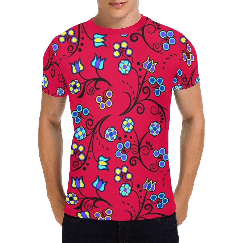 Blue Trio Cardinal All Over Print T-Shirt for Men (USA Size) (Model T40) All Over Print T-Shirt for Men (T40) e-joyer