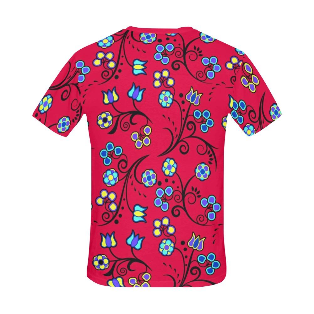 Blue Trio Cardinal All Over Print T-Shirt for Men (USA Size) (Model T40) All Over Print T-Shirt for Men (T40) e-joyer