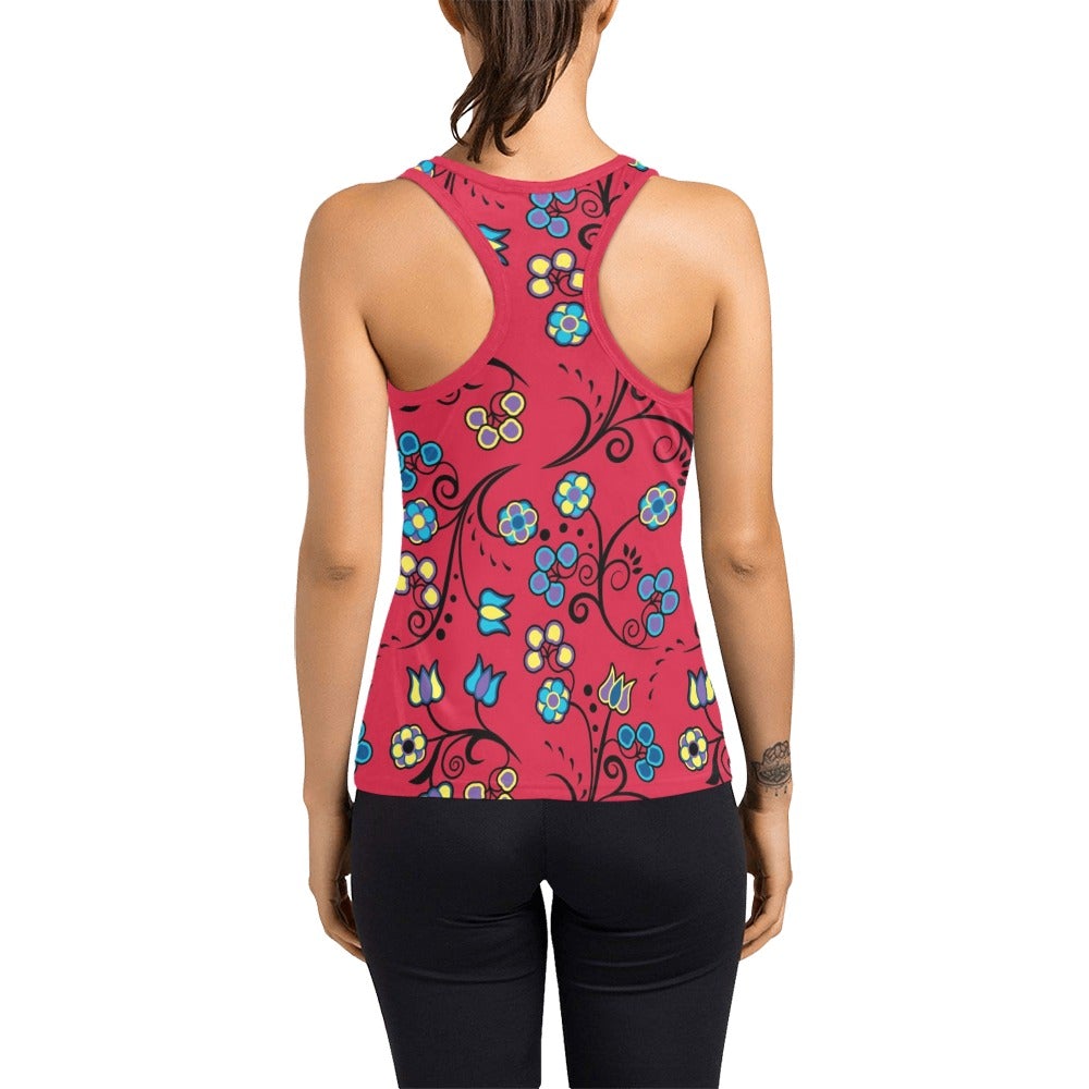 Blue Trio Cardinal Women's Racerback Tank Top (Model T60) Racerback Tank Top (T60) e-joyer