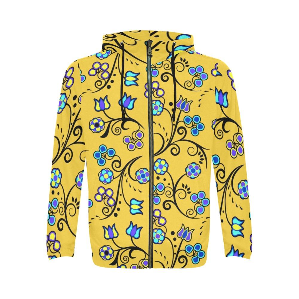 Blue Trio Tuscan All Over Print Full Zip Hoodie for Men (Model H14) hoodie e-joyer
