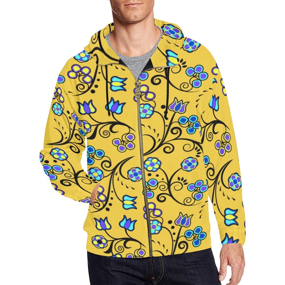 Blue Trio Tuscan All Over Print Full Zip Hoodie for Men (Model H14) hoodie e-joyer