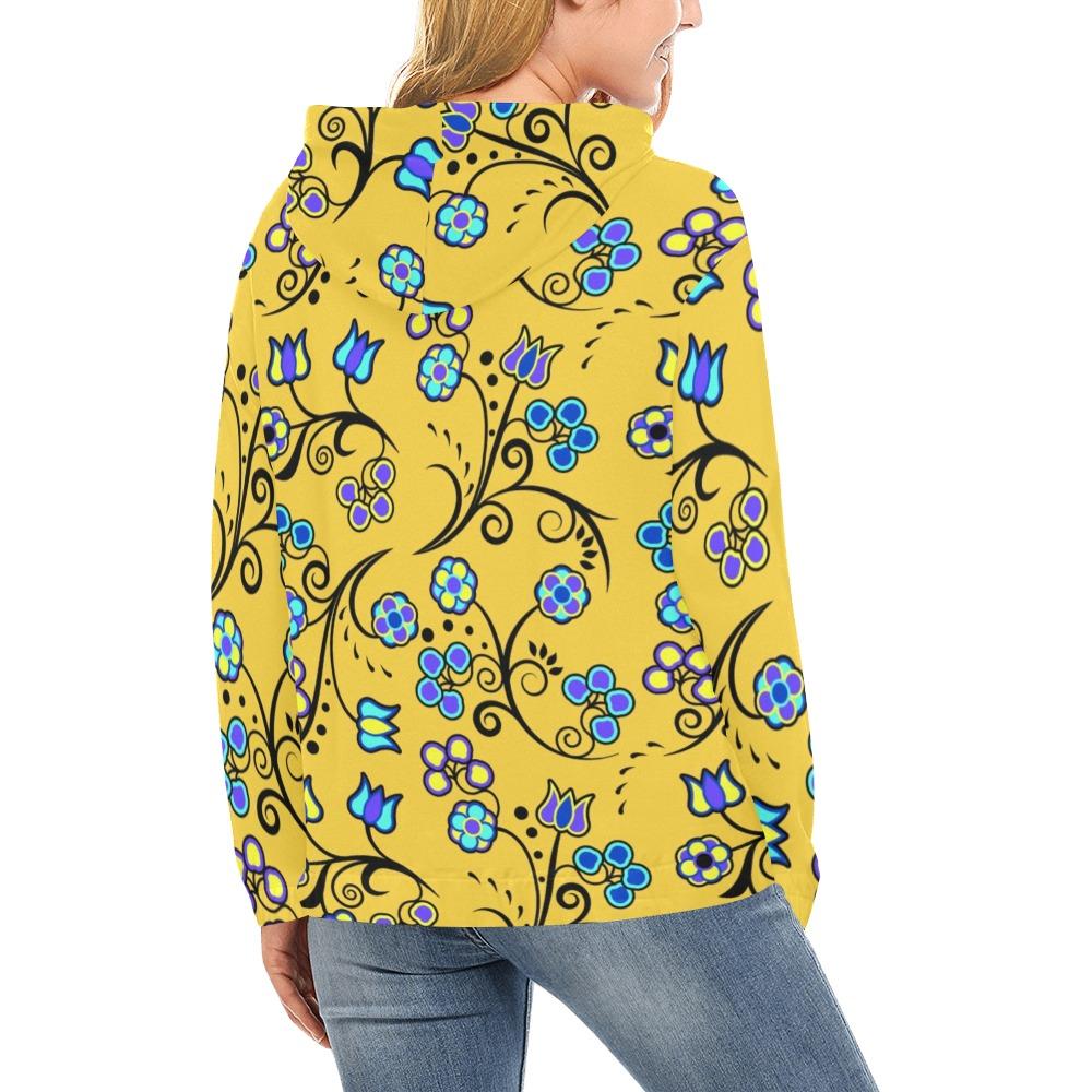 Blue Trio Tuscan All Over Print Hoodie for Women (USA Size) (Model H13) All Over Print Hoodie for Women (H13) e-joyer