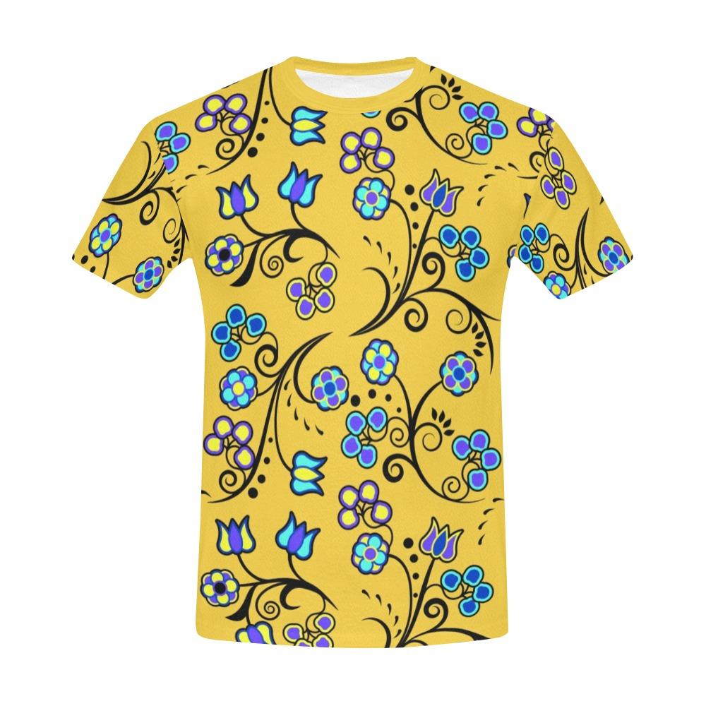 Blue Trio Tuscan All Over Print T-Shirt for Men (USA Size) (Model T40) All Over Print T-Shirt for Men (T40) e-joyer