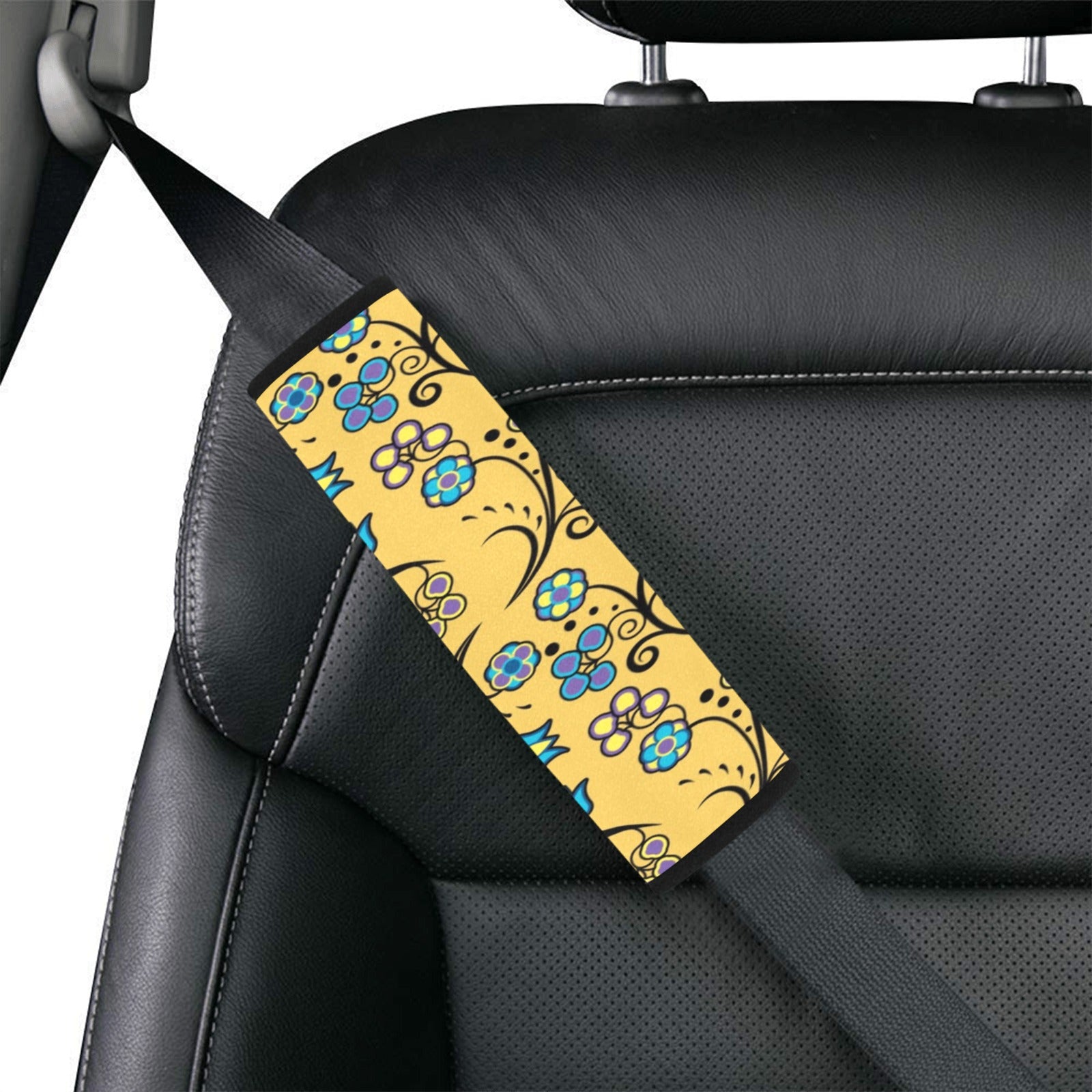 Blue Trio Tuscan Car Seat Belt Cover 7''x12.6'' (Pack of 2) Car Seat Belt Cover 7x12.6 (Pack of 2) e-joyer