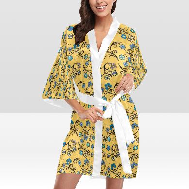 Blue Trio Tuscan Kimono Robe Artsadd