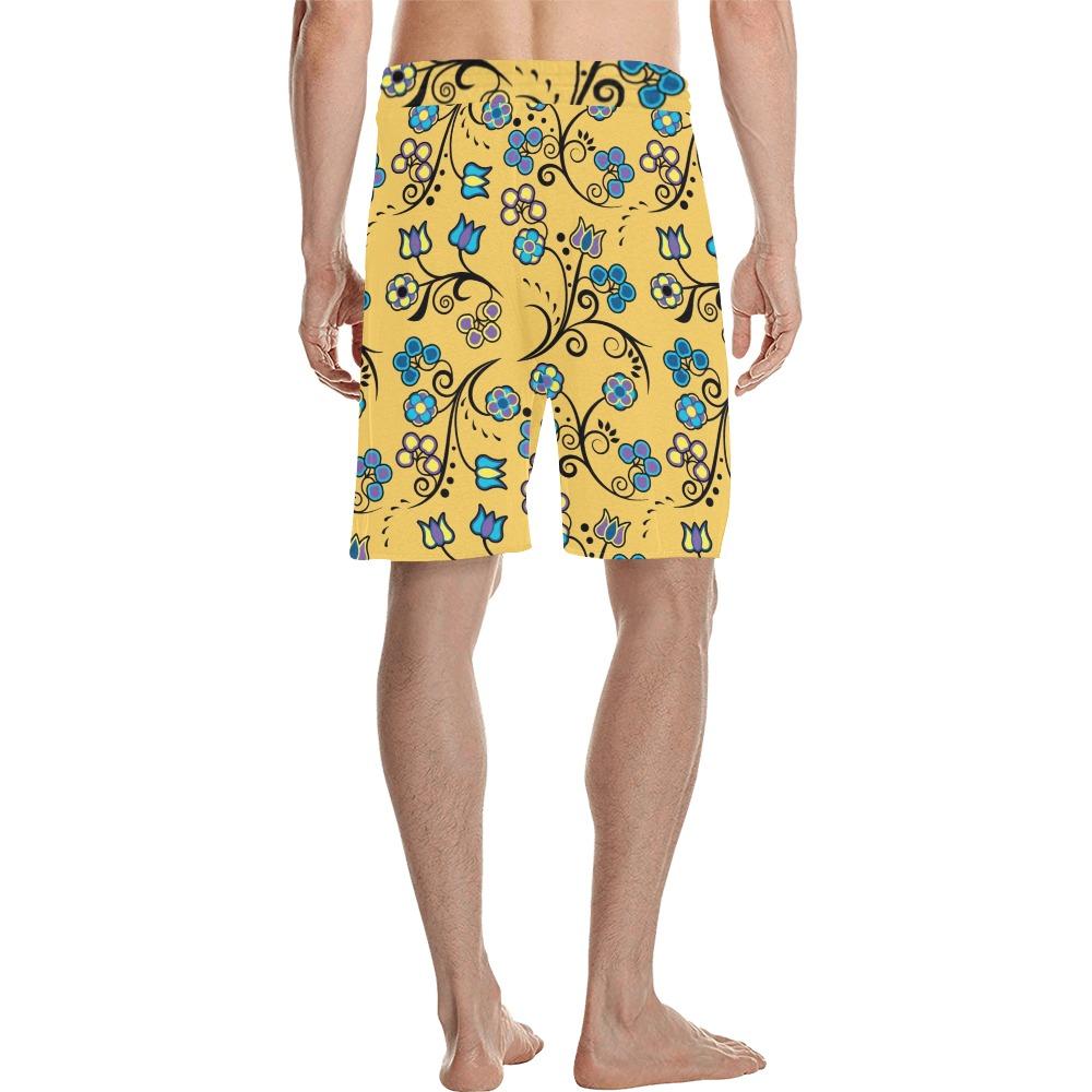 Blue Trio Tuscan Men's All Over Print Casual Shorts (Model L23) short e-joyer