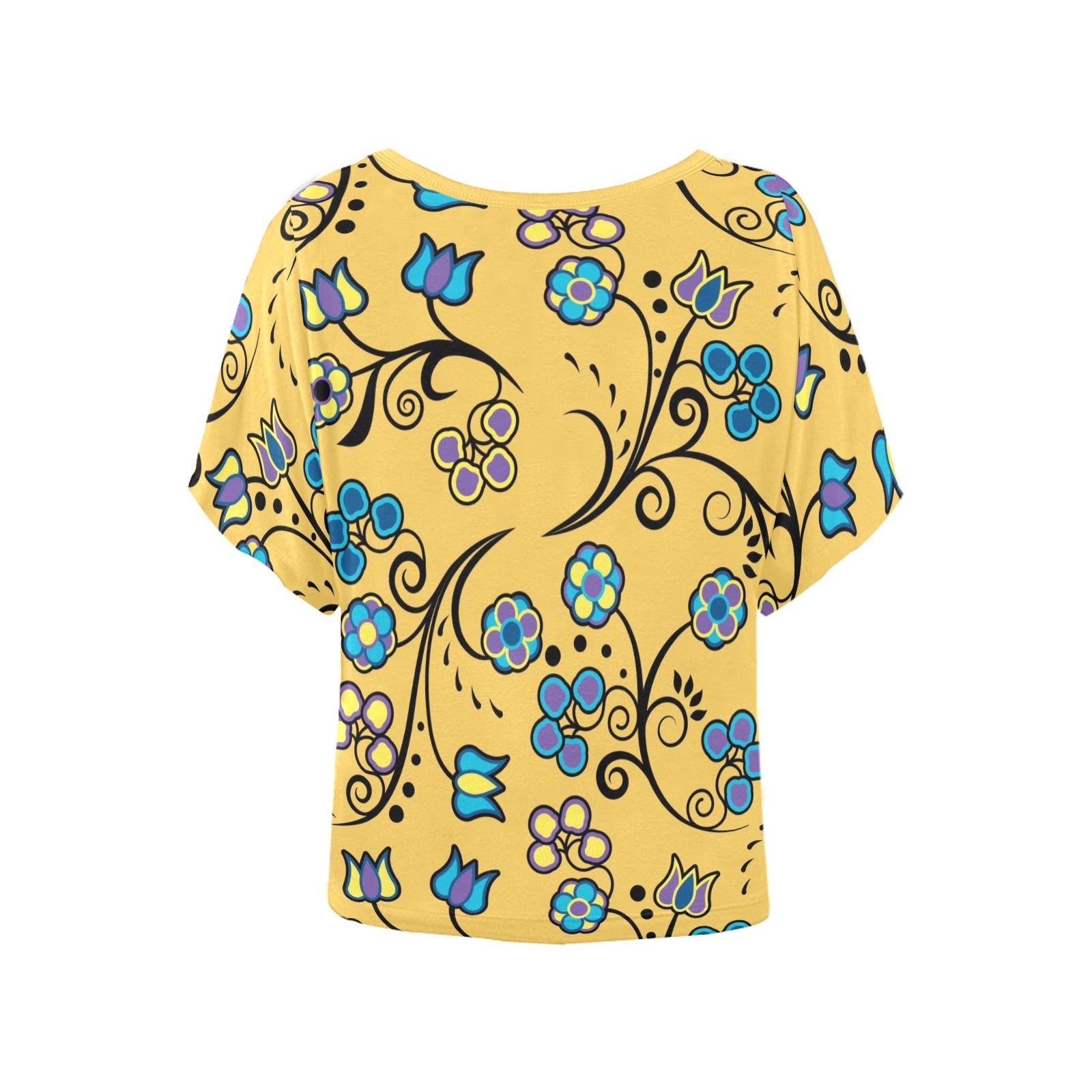 Blue Trio Tuscan Women's Batwing-Sleeved Blouse T shirt (Model T44) Women's Batwing-Sleeved Blouse T shirt (T44) e-joyer