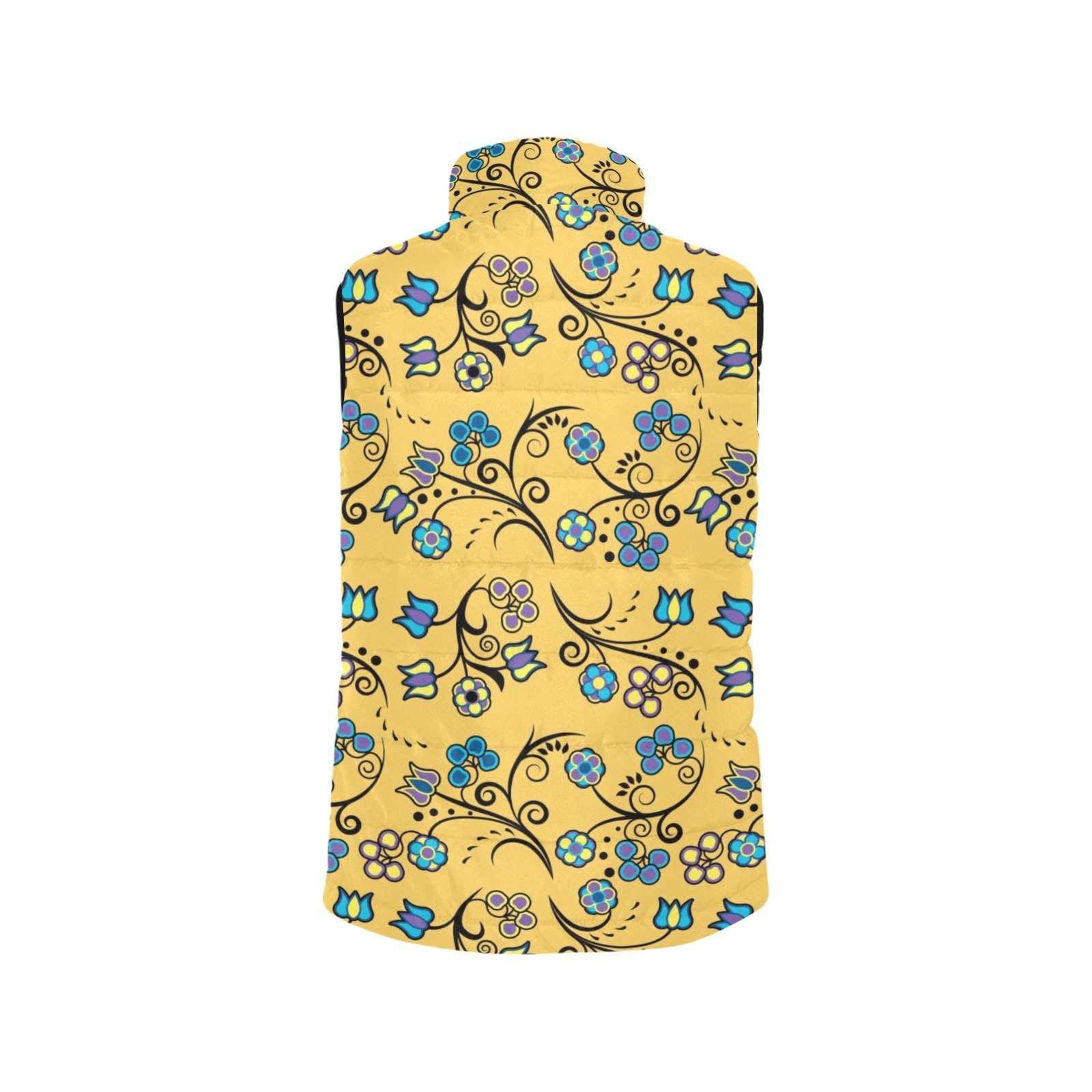 Blue Trio Tuscan Women's Padded Vest Jacket (Model H44) Women's Padded Vest Jacket (H44) e-joyer