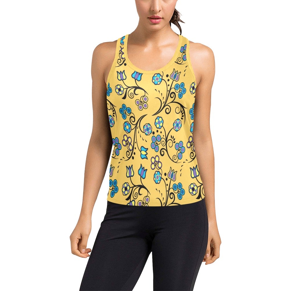 Blue Trio Tuscan Women's Racerback Tank Top (Model T60) Racerback Tank Top (T60) e-joyer