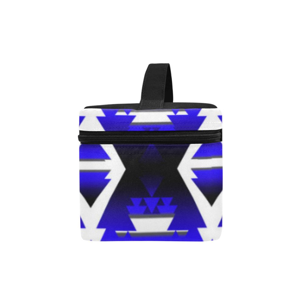 Blue Winter Camp Cosmetic Bag/Large (Model 1658) Cosmetic Bag e-joyer