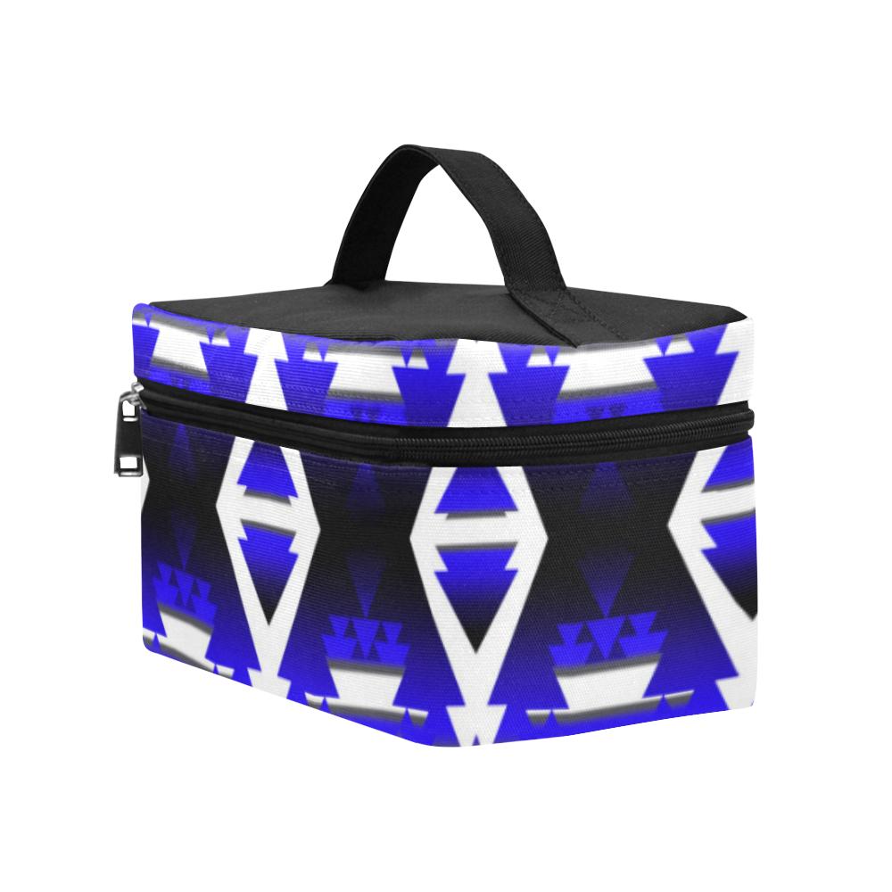 Blue Winter Camp Cosmetic Bag/Large (Model 1658) Cosmetic Bag e-joyer