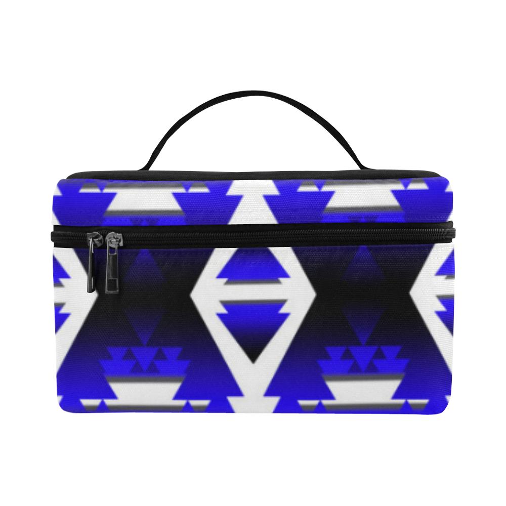 Blue Winter Camp Cosmetic Bag/Large (Model 1658) Cosmetic Bag e-joyer