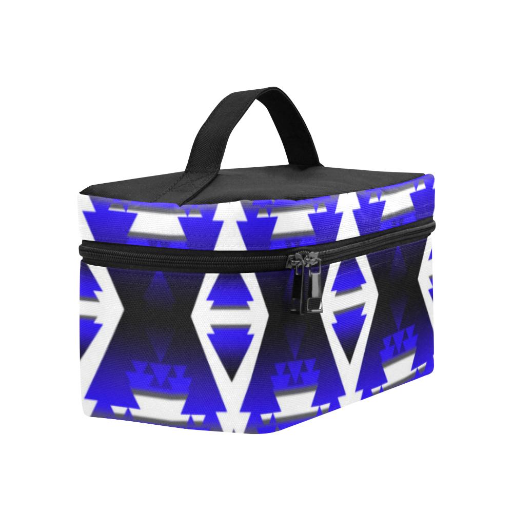 Blue Winter Camp Cosmetic Bag/Large (Model 1658) Cosmetic Bag e-joyer
