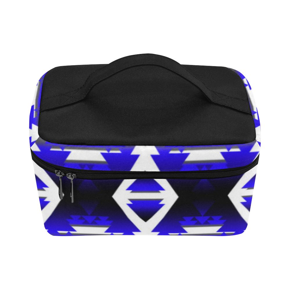 Blue Winter Camp Cosmetic Bag/Large (Model 1658) Cosmetic Bag e-joyer
