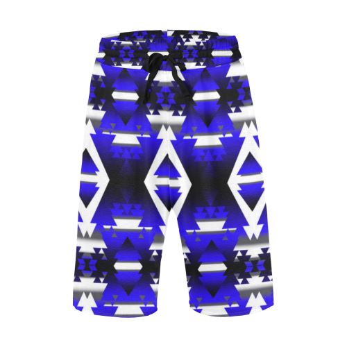 Blue Winter Camp Men's All Over Print Casual Shorts (Model L23) Men's Casual Shorts (L23) e-joyer