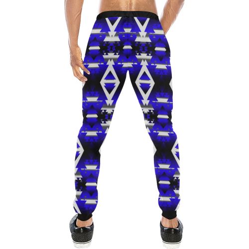 Blue Winter Camp Men's All Over Print Sweatpants (Model L11) Men's All Over Print Sweatpants (L11) e-joyer