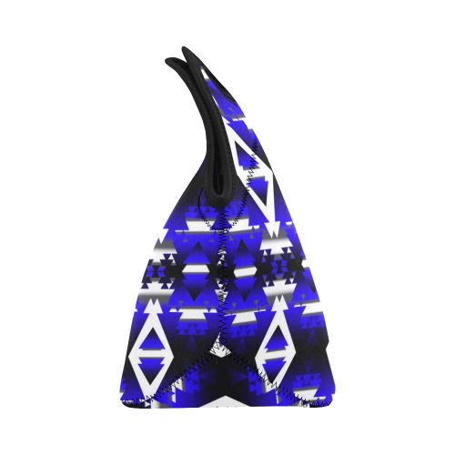 Blue Winter Camp Neoprene Lunch Bag/Small (Model 1669) Neoprene Lunch Bag/Small (1669) e-joyer