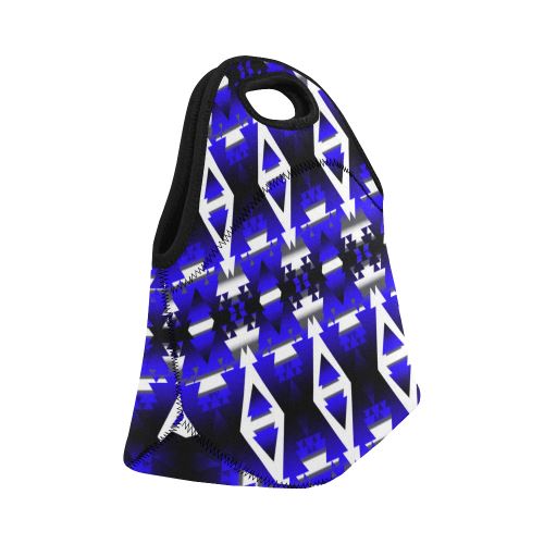 Blue Winter Camp Neoprene Lunch Bag/Small (Model 1669) Neoprene Lunch Bag/Small (1669) e-joyer