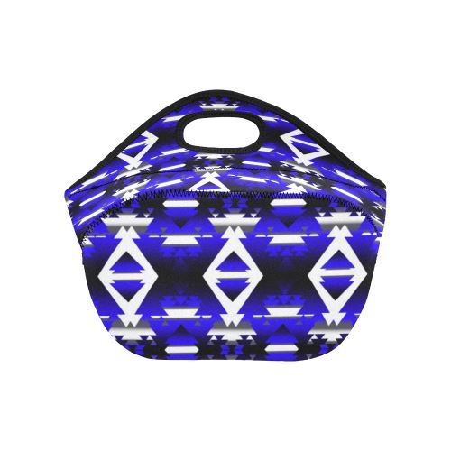 Blue Winter Camp Neoprene Lunch Bag/Small (Model 1669) Neoprene Lunch Bag/Small (1669) e-joyer